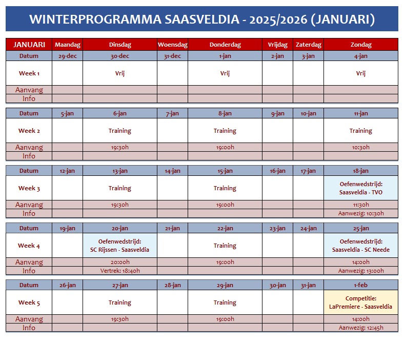 Programma Saasveldia 1 winterstop